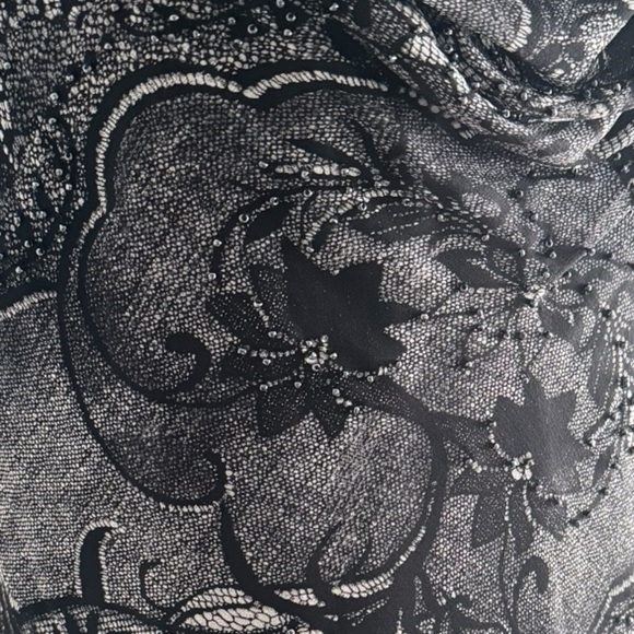 ECI Silk Maxi Dress‎ Fairygrunge Whimsy Beaded Ethereal 90s Elegant Black Gray 6 - Picture 9 of 12